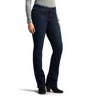 Petite Lee Brooklyn Curvy Fit Bootcut Jeans, Women's, Size: 12 Petite, Dark Blue