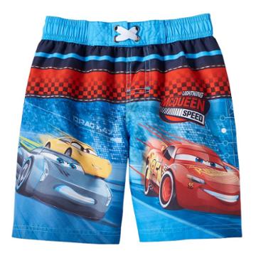Disney / Pixar Cars 3 Jackson Storm, Cruz Ramirez & Lightning Mcqueen Boys 4-7 Boardshort Swim Trunks, Boy's, Size: 5, Blue