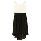 Girls 7-16 Speechless Chevron Knit Bodice High-low Hem Dress, Size: 14, White