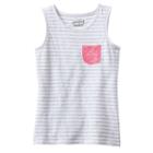 Girls 4-10 Jumping Beans&reg; Striped Lace Pocket Tank Top, Girl's, Size: 8, Light Grey