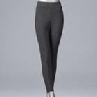 Women's Simply Vera Vera Wang Ponte Skinny Ankle Pants, Size: M Short, Dark Grey