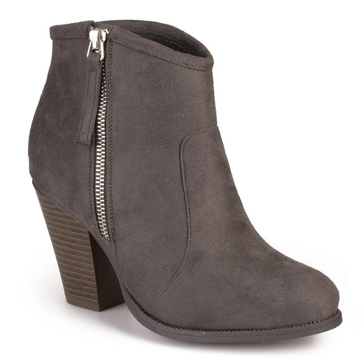 Journee Collection Link Women's Ankle Boots, Girl's, Size: 6, Grey