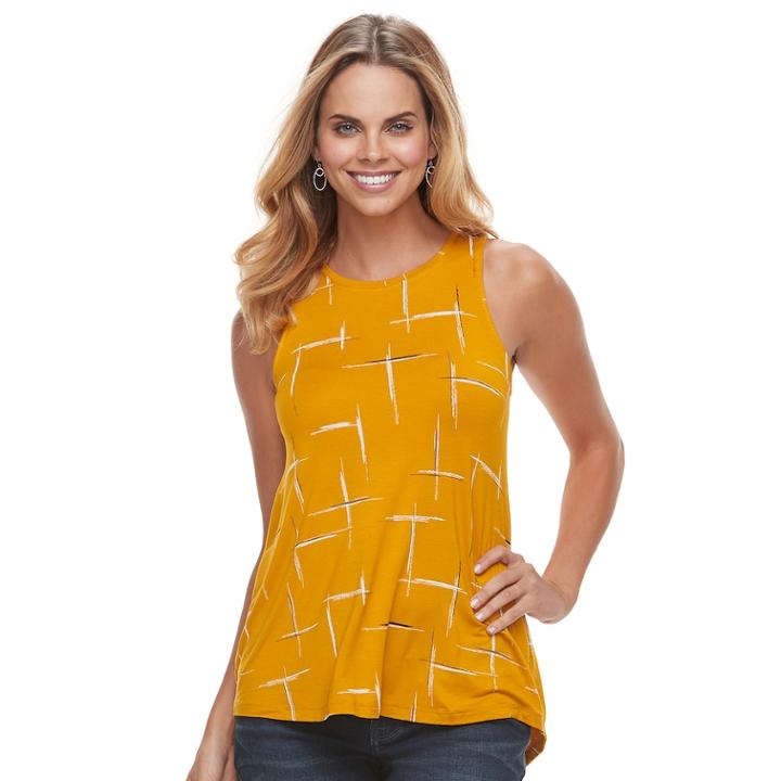 Women's Apt. 9&reg; High Neck Swing Tank, Size: Small, Drk Orange