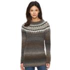 Women's Woolrich Roundtrip Fairisle Boucle Sweater, Size: Large, Med Grey