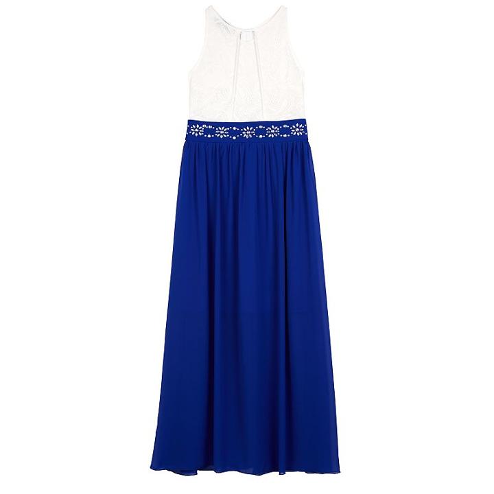 Girls 7-16 Iz Amy Byer Halter Lace Maxi Dress, Girl's, Size: 10, Brt Blue