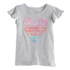 Girls 4-12 Sonoma Goods For Life&trade; Ruffle Sleeve Printed Tee, Size: 10, Blue