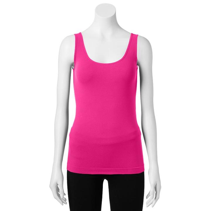 Petite Apt. 9&reg; Seamless Scoopneck Tank, Women's, Size: Ps/pm, Med Pink