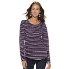 Women's Sonoma Goods For Life&trade; Essential Crewneck Tee, Size: Large, Purple