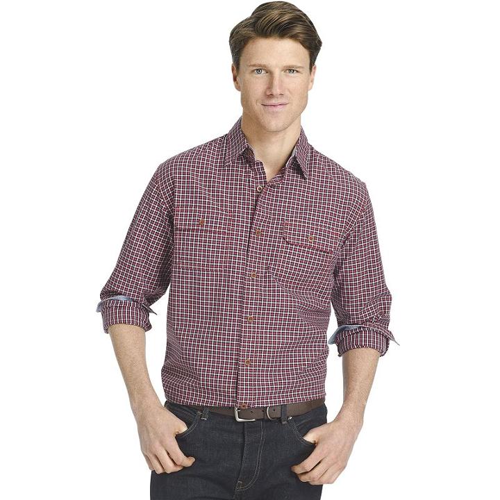 Men's Izod Saltwater Classic-fit Button-down Shirt, Size: Small, Red Other