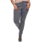 Juniors' Plus Size So&reg; Low-rise Twill Leggings, Teens, Size: 24 W, Grey