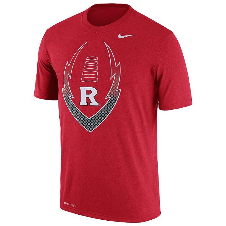 Men's Nike Rutgers Scarlet Knights Legend Football Icon Dri-fit Tee, Size: Medium, Multicolor