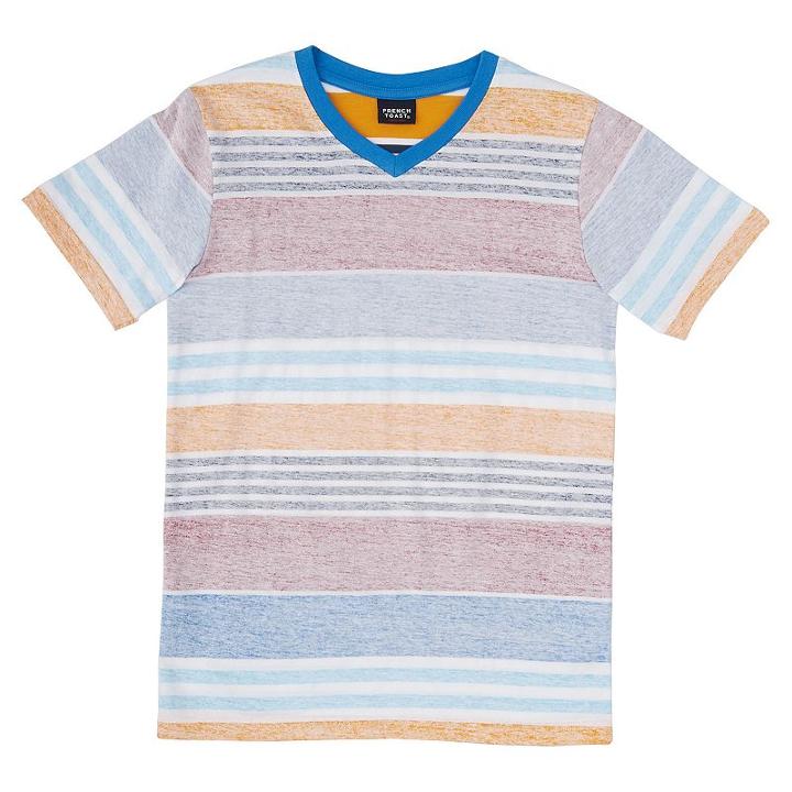 Boys 8-20 French Toast Striped Tee, Boy's, Size: Large, Brt Orange