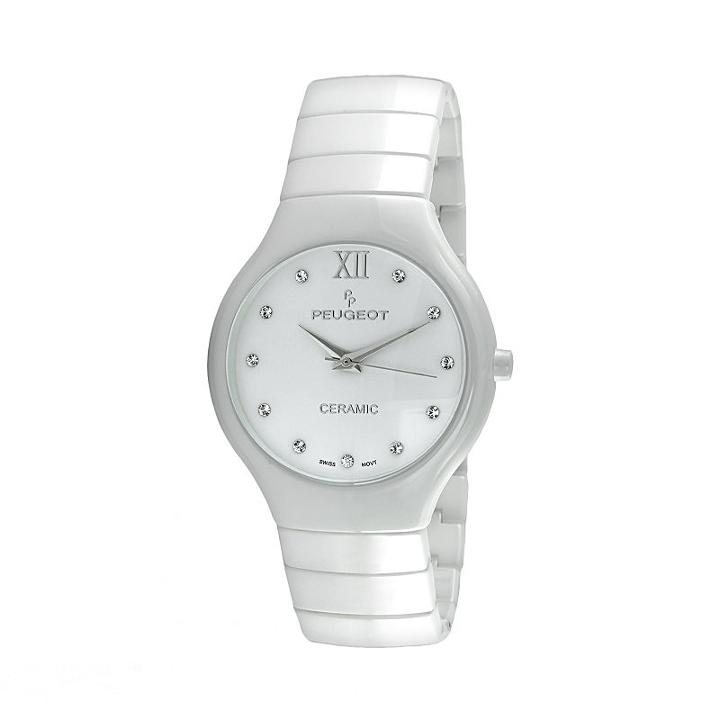 Peugeot Women's Ceramic Crystal Watch - Ps4898wt, White