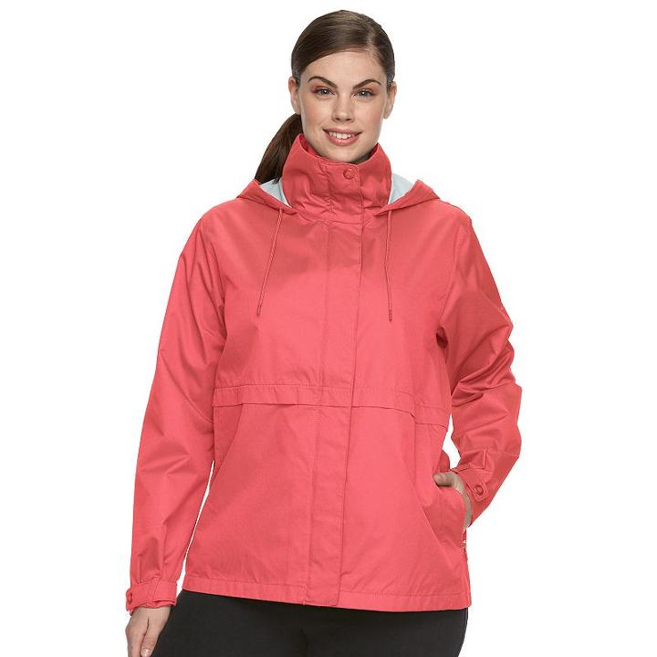 Plus Size Columbia Spring Run Hooded Short Trench Jacket, Women's, Size: 1xl, Light Pink