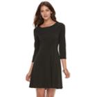 Women's Apt. 9&reg; Pleated Fit & Flare Dress, Size: Medium, Dark Green