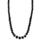 1928 Black Beaded Necklace, Women's, Size: 16
