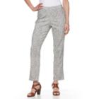 Petite Briggs Slimming Solution Printed Straight-leg Pants, Women's, Size: S Petite, Paisley