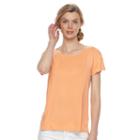 Women's Dana Buchman Dolman Mixed-media Top, Size: Medium, Brt Orange