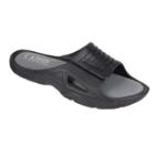 Men's Chaps Memory Foam Slide Sandals, Size: Large, Grey (charcoal)