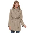 Women's Tower By London Fog Hooded Rain Jacket, Size: Xl, Beige Oth