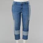 Plus Size Simply Vera Vera Wang Shadow Patch Straight-leg Jeans, Women's, Size: 16 W, Brt Blue