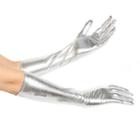 Adult Long Silver Costume Gloves