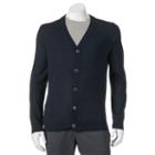 Big & Tall Apt. 9 Modern-fit Marled Merino Cardigan Sweater, Men's, Size: 3xb, Blue (navy)