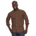 Men's Sonoma Goods For Life&trade; Modern-fit Stretch Poplin Button-down Shirt, Size: Xl, Med Brown