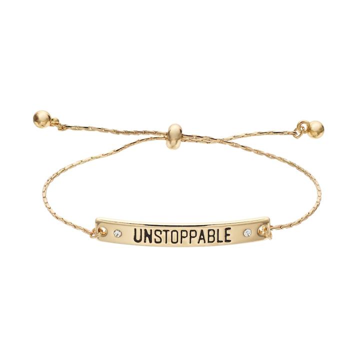 Lc Lauren Conrad Unstoppable Bar Bolo Bracelet, Women's, Gold