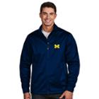 Men's Antigua Michigan Wolverines Waterproof Golf Jacket, Size: Xxl, Blue (navy)