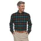 Men's Croft & Barrow&reg; Classic-fit Patterned Flannel Button-down Shirt, Size: Xl, Med Brown