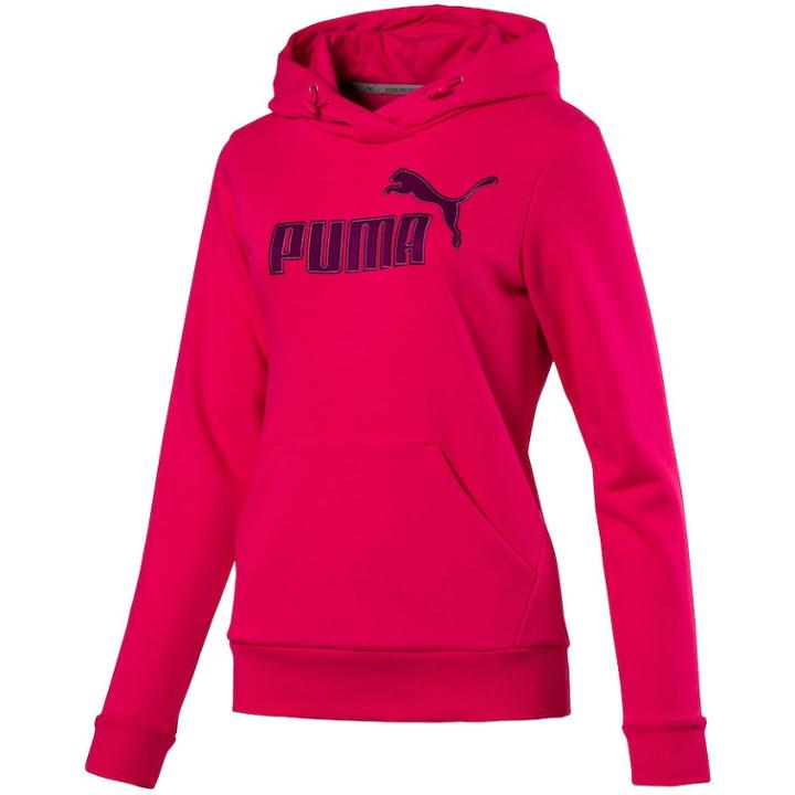 Women's Puma Elevated Logo Graphic Hoodie, Size: Medium, Pink Other