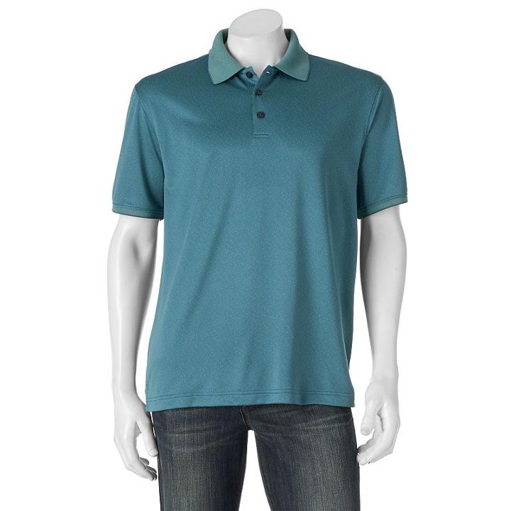 Men's Haggar&reg; Classic-fit In Motion Performance Polo, Size: Large, Blue Other