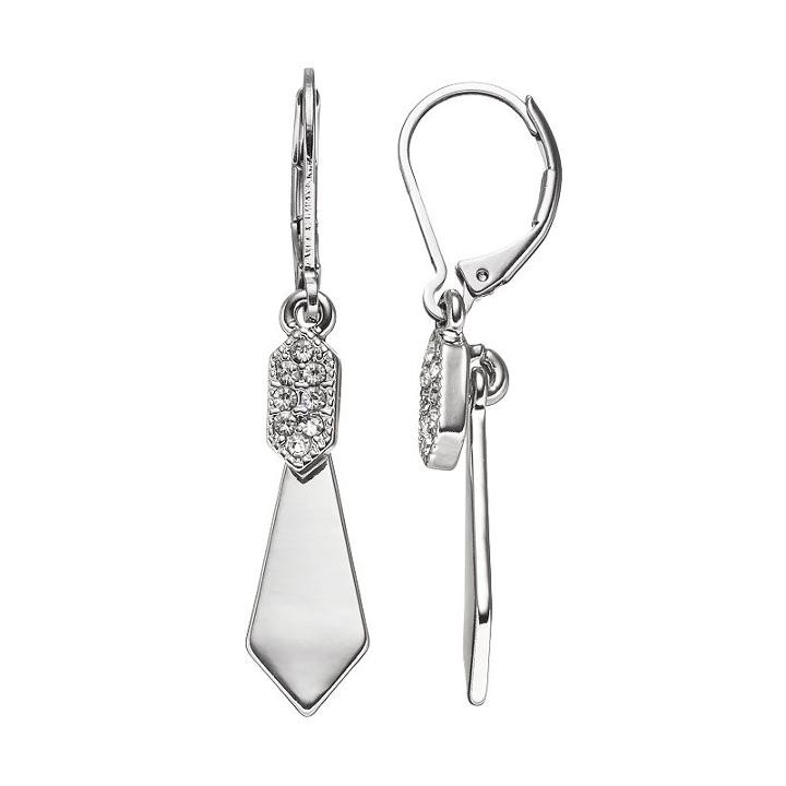Simply Vera Vera Wang Inverted Kite Nickel Free Drop Earrings, Women's, Silver