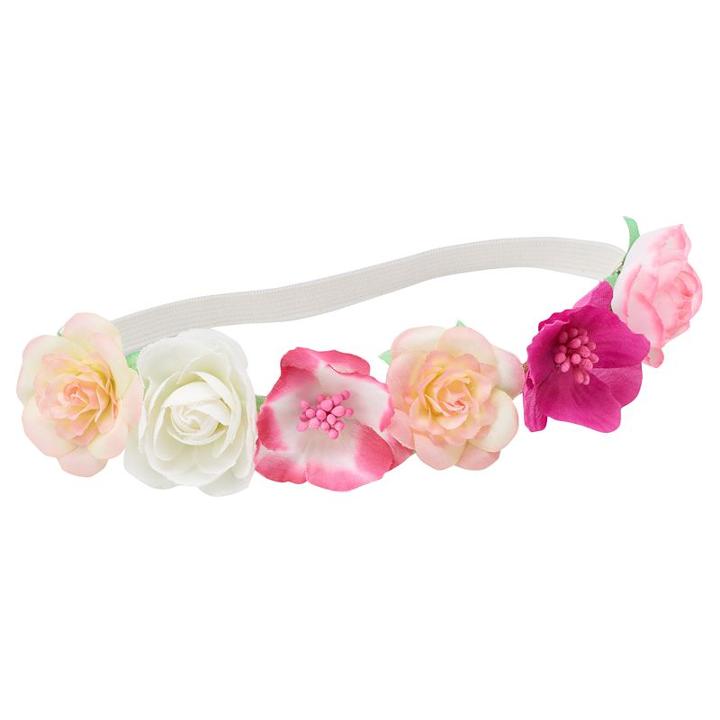 Girls 4-16 Floral Headwrap, Dark Pink