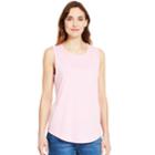 Women's Izod Speckled High-low Tank, Size: Medium, Pink