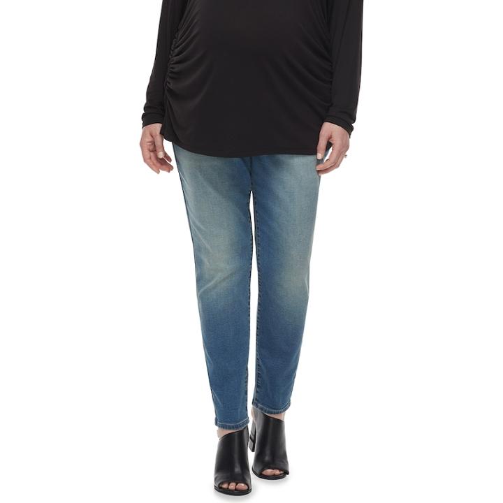 Maternity A:glow Full Belly Panel Jeggings, Women's, Size: 18w Tl-mat, Blue