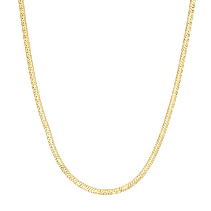 14k Gold Over Silver Snake Chain Necklace, Women's, Size: 18, Yellow