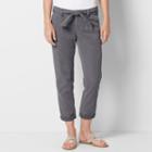 Women's Sonoma Goods For Life&trade; Cavalry Twill Utility Capris, Size: 12, Grey (charcoal)