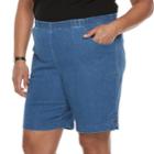 Plus Size Croft & Barrow&reg; Grommet Detail Jean Shorts, Women's, Size: 1xl, Med Blue