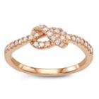 10k Gold 1/4 Carat T.w. Diamond Knot Ring, Women's, Size: 8, White