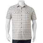 Big & Tall Croft & Barrow&reg; Classic-fit Plaid Outdoor Performance Button-down Shirt, Men's, Size: Xl Tall, Med Grey