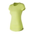 Women's New Balance Transform Perfect Short Sleeve Tee, Size: Medium, Lt Yellow