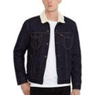 Men's Levi's&reg; Button-down Denim Jacket, Size: Small, Dark Blue