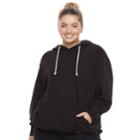 Juniors' Plus Size So&reg; Oversized Fleece Hoodie, Teens, Size: 2xl, Black