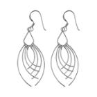 Sterling Silver Curved Wire Drop Earrings, Women's