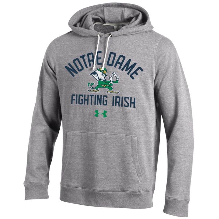 Men's Under Armour Notre Dame Fighting Irish Sport Style Hoodie, Size: Large, Gray