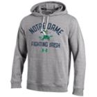 Men's Under Armour Notre Dame Fighting Irish Sport Style Hoodie, Size: Large, Gray