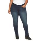 Plus Size Rhythm In Blues Embellished Skinny Jeans, Women's, Size: 14 W, Dark Blue