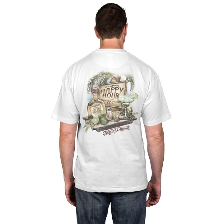 Big & Tall Men's Newport Blue It's Always Happy Hour Tee, Size: Xxl Tall, White Oth